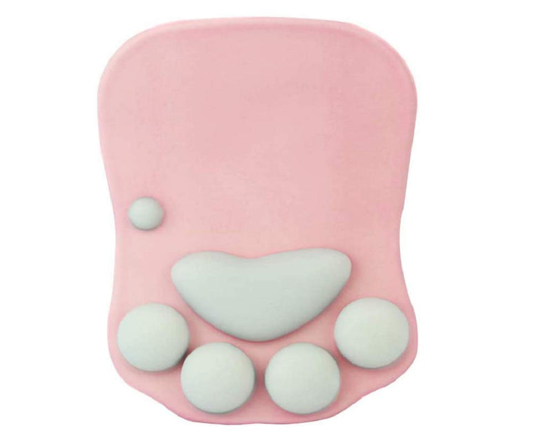 [Australia - AusPower] - WESAPPINC Cat Paw Mouse Pad with Wrist Support Cushion Soft Silicone Wrist Rests Ergonomic Cute Mousepad Design for Office Computer Mac Gaming Desk Decor (10.7x7.8x0.9'') (Pink) Pink 