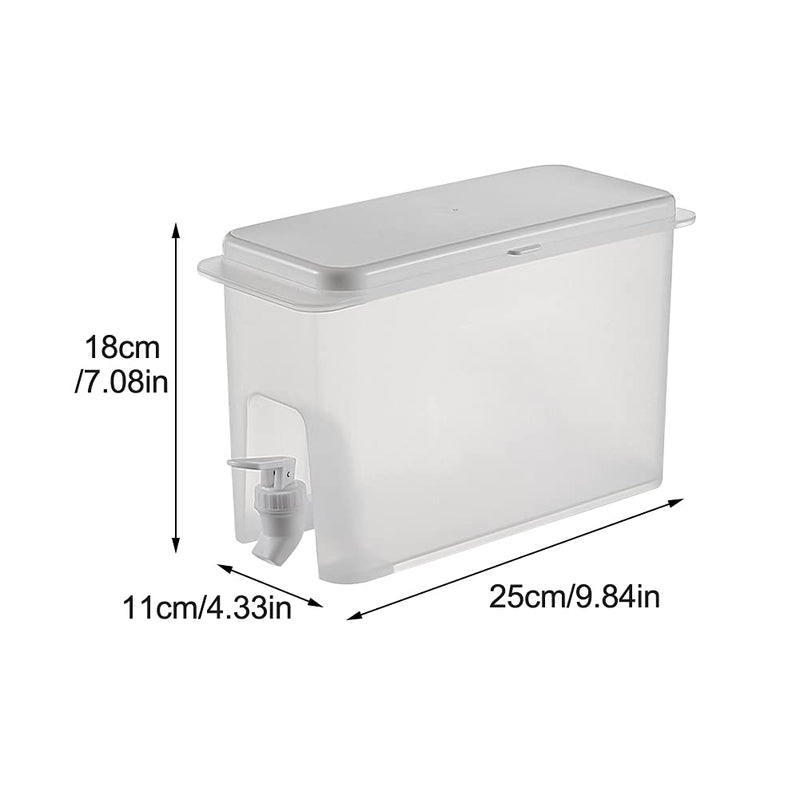 [Australia - AusPower] - EKDJKK 3.5L Iced Beverage Dispenser, Plastic Drink Dispenser with Spigot Refrigerator Bottle Drinking Water Dispenser Cold Kettle(white) White 