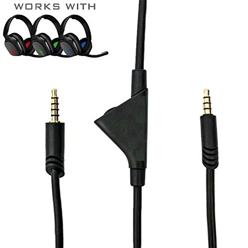 [Australia - AusPower] - Replacement 2.0M Volume Control Audio Aux Cable Cord Wire Designed for Astro A10 Headsets, Compatible with PC with 3.5mm Combo Jack, Xbox One Series X/S, PS4, & PS5 Controllers, Also for A40 