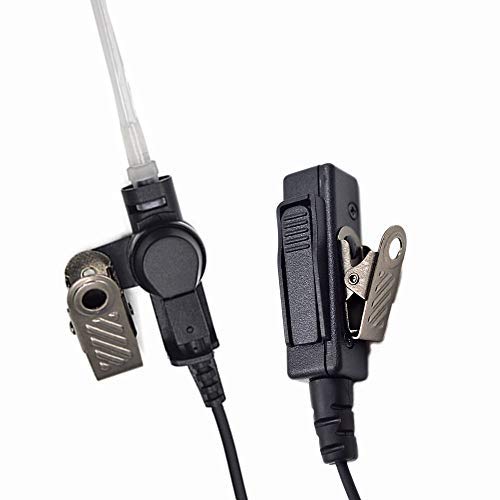 [Australia - AusPower] - SL300 Earpiece,Compatible with Motorola SL3500e SL7550 SL1K SL1M 2 Wires Radio Headset with Mic PTT Walkie Talkie FBI SPY Security Acoustic Tube Surveillance Earpieces-LeiMaxTe 
