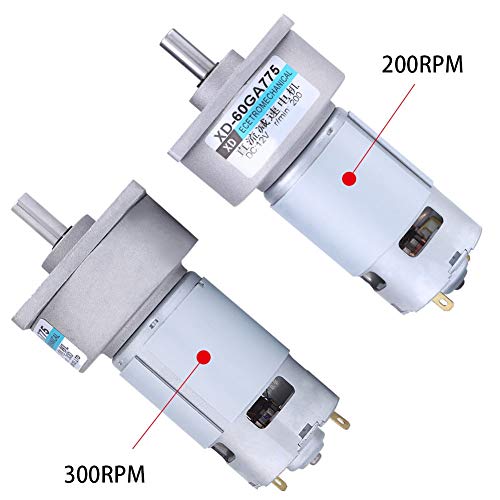 [Australia - AusPower] - 60GA775 DC12V 35W DC Geared Motor Large Torque Speed Adjustable Micro DC Geared Motor (300R) 300R 