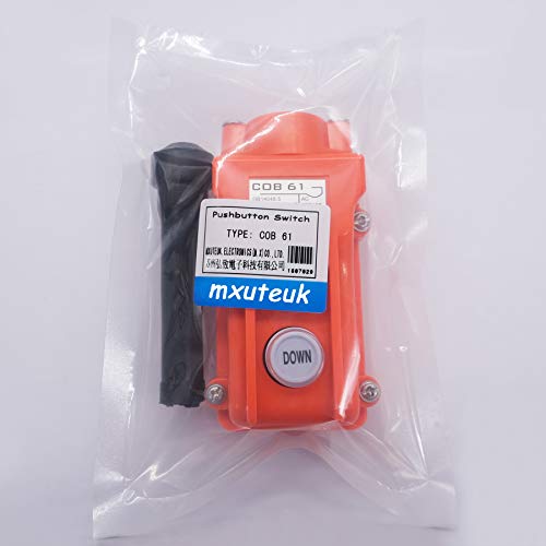 [Australia - AusPower] - mxuteuk Rain Proof Up-Down Switch Control Station, Crane Pendant Hoist Push Button Switch Momentary COB61-UP-DOWN 