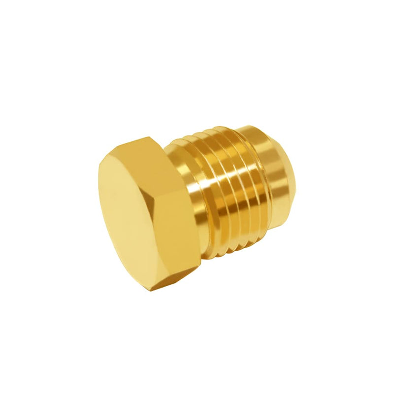 [Australia - AusPower] - Hooshing 5PCS Brass Tube Fitting SAE 45 Degree Flare Plug 3/8" Tube OD Seal Plugs 5 Pack 