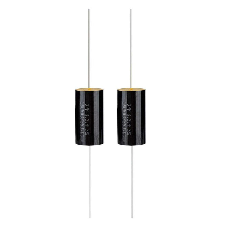 [Australia - AusPower] - 2pcs Audio Capacitor, Capacitor Frequency Divider Capacitance Audio Speaker Capacitor with Pure Copper Wire Pins (3.3uF) 3.3uF 