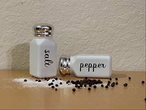[Australia - AusPower] - Black and White Ceramic Salt & Pepper Shaker Set - Classic Vintage Style 