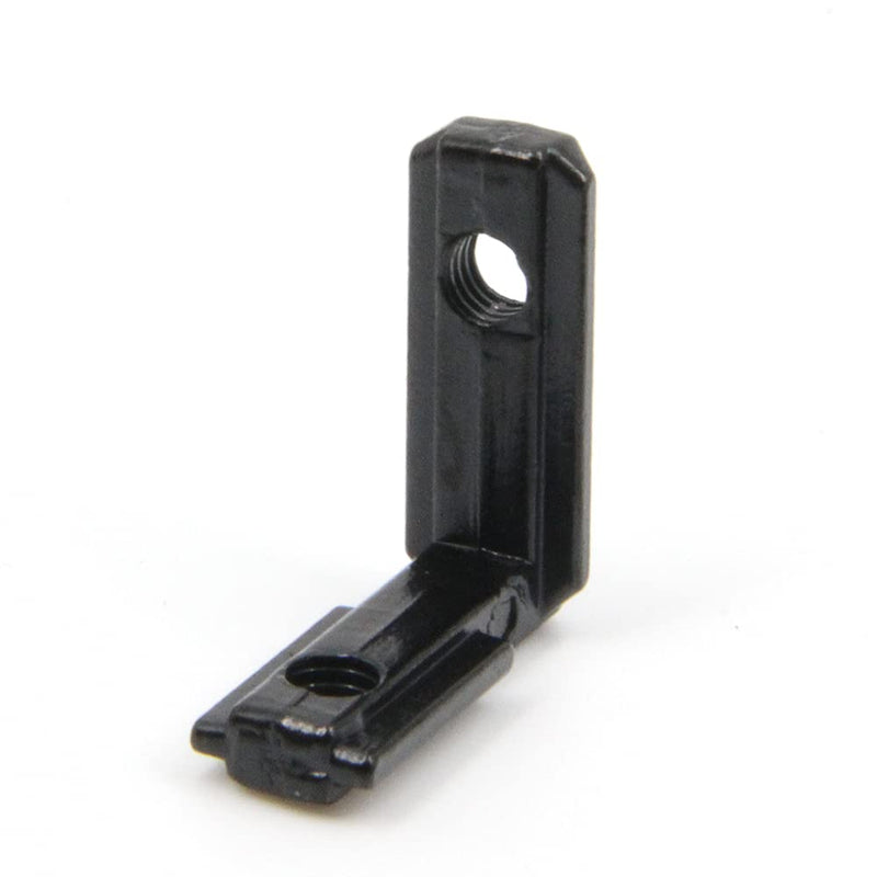 [Australia - AusPower] - Befenybay 20PCS Black T Slot L-Shape 90 Degree Interior Inside Corner Connector Joint Bracket with Screws for 6mm T Slot Aluminum Extrusion Profile 2020 Series Slot 2020-Black 
