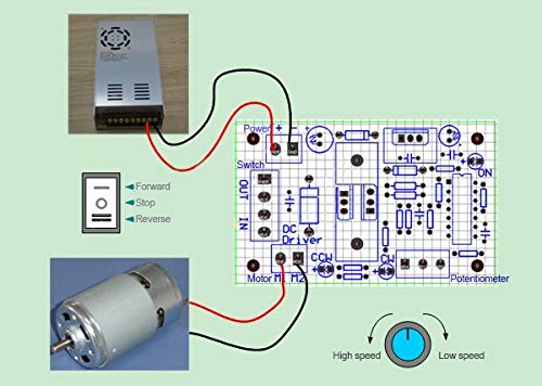 [Australia - AusPower] - RioRand Upgraded Adjustable DC Motor Speed PWM Controller 10V 12V 24V 30V Reversing Switch 120W 