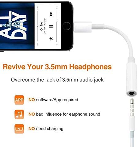 [Australia - AusPower] - [Apple MFi Certified] Lightning to 3.5 mm Headphone Jack Adapter 3 Pack, Headphone Adapter for iPhone to 3.5mm Audio Aux Jack Adapter Dongle Cable Converter for iPhone 13 12 11 XR XS X 8 7 iPad 
