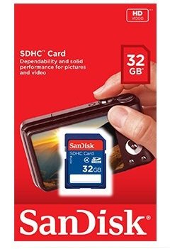 [Australia - AusPower] - 2 Pack SanDisk 32 GB Class 4 SDHC Flash Memory Card Retail works with Moultrie M-990i, A-7i , M-888 Mini, PANORAMIC 150 Game Trail Cameras - With Everything But Stromboli Microfiber Cloth 