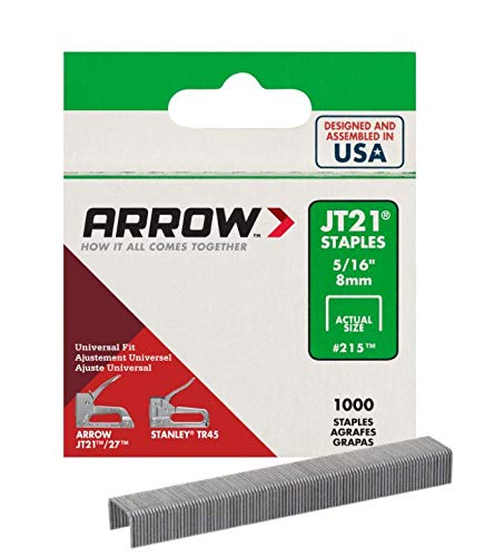 [Australia - AusPower] - Arrow Fastener 215 Genuine JT21/T27 5/16-Inch Staples, 1,000-Pack - 2 Pack 