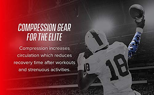 [Australia - AusPower] - Bucwild Sports Compression Arm Sleeve - Youth & Adult Sizes - Baseball Football Basketball Sports (1 Arm Sleeve) Army Green/Olive Green Camo Adult Small 