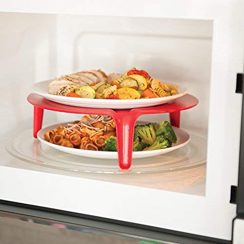 [Australia - AusPower] - Nordic Ware 2-Tier Plate Stacker, One, Red 