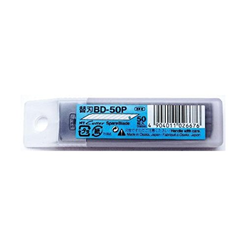 [Australia - AusPower] - NT Cutter 9mm Snap-Off Precision Blades, 30 Degree Blades, 50-Blade/Pack, 1 Pack (BD-50P) - Silver Color Carbon Steel 50-pack 