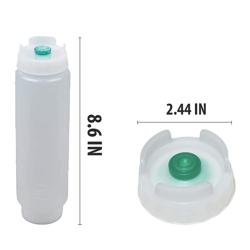 [Australia - AusPower] - 6 PCS 16 OZ Squeeze Plastic Bottles For Edible And Inedible Liquids: Mayonnaise, Mustard, Ketchup, Shampoo, Conditioner, Body Wash – High Quality Squeeze Bottles – Reusable Squeezing Bottles 