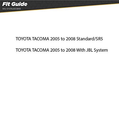[Australia - AusPower] - Scosche TA2053BKB Compatible with 2005-2011 Toyota Tacoma Double Din Dash Kit (Black) 