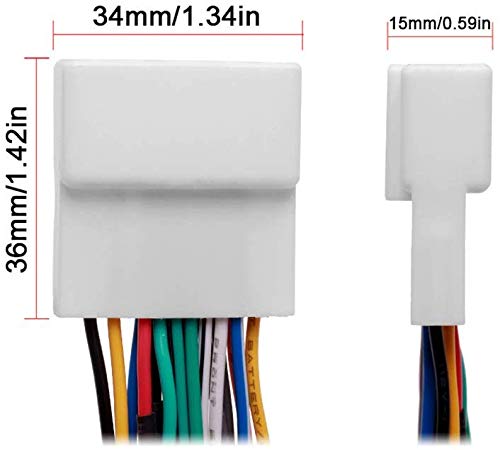 [Australia - AusPower] - 20-pin Headunit/Radio Wiring Harness with Steering Wheel Switch Wires Compatible with 2007-2019 Nissan | Upgraded Version of The Metra 70-7552 | Harness Includes VSS and SWC pins 