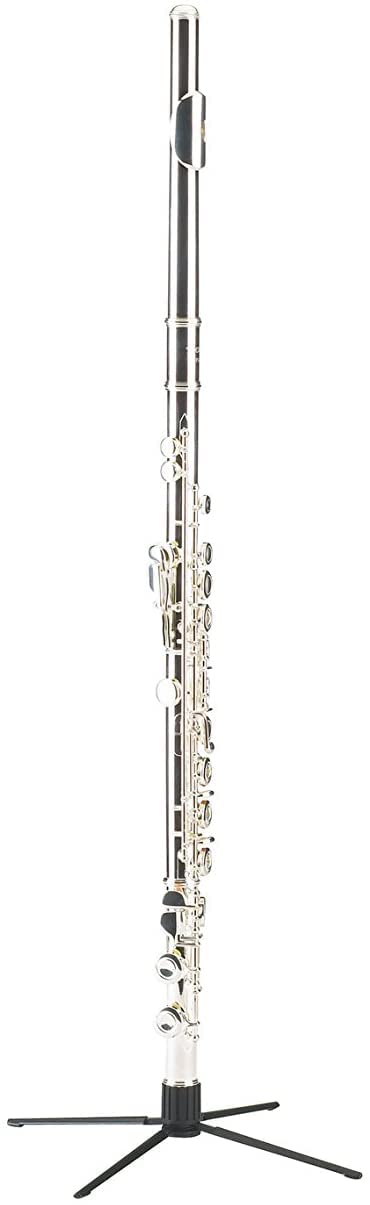 [Australia - AusPower] - Liyafy Portable Flute Stand Holder Metal Foldable Support 4-Leg Stand Wind Instrument Accessory Black 