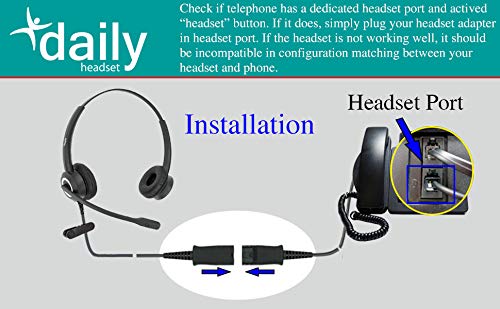 [Australia - AusPower] - RJ9 Cisco Corded Office HD Voice Phone Headset for Cisco IP Phones 6851 6861 7945g 7962g 8811 8841 8845 8851 8861 8961 9951 Series Model,Plus 3.5mm Connector (Binaural) RJ9 Duo for Cisco 