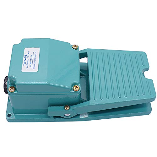 [Australia - AusPower] - TWTADE Heavy Duty Control Nonslip Foot Switch Momentary AC 380V 15A SPDT NO NC Industrial Aluminum Foot Pedal Switch TFS-402 