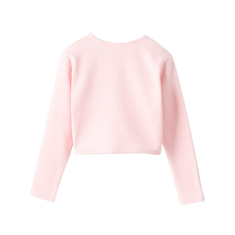 [Australia - AusPower] - Lisianthus Girls' Classic Thick Ballet Long Sleeve Wrap Top A-pink 9-10 Years 