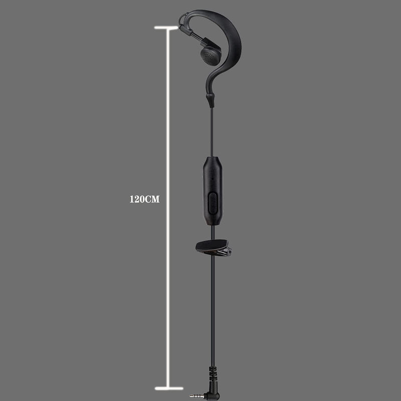 [Australia - AusPower] - Retevis RB19 RB19P Walkie Talkie Earpiece with Mic 1 Pin 3.5mm, Compatible with Retevis RB19 RB19P Walkie Talkies, C Shape Two Way Radio Headset with PTT, for use in Police, Security, Hotels(3 Pack) 