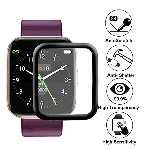 [Australia - AusPower] - smaate 3D Screen Protector for P25 IW1, Compatible with Pupuskyer P25 1.69inch, FITNIV Letsfit IW1, Eurans Tykoit Letsfit IW1 Lite 1.4inch Smartwatch, 3-Pack, Full Coverage, Curved Edge, Anti-shatter 