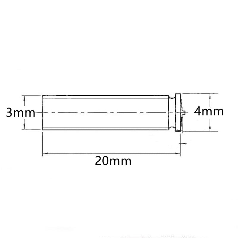 [Australia - AusPower] - M3 x 20mm 304 Stainless Steel Welding Stud Machinery Screws, Spot Welding Screws Bolts Soldered Dot, 150Pcs M3 x 20mm 