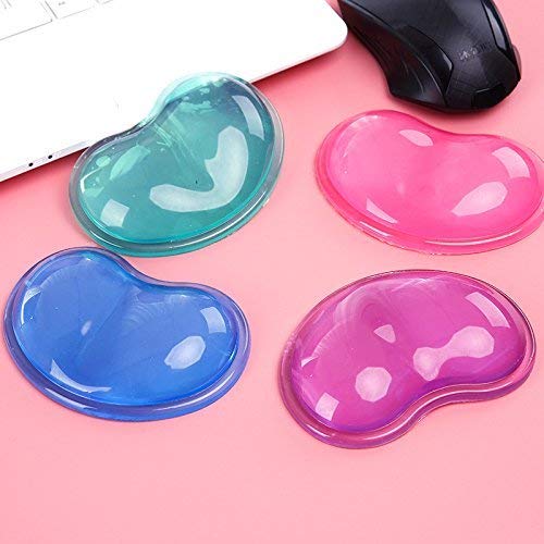 [Australia - AusPower] - LetGoShop Silicone Gel Wrist Rest Heart-Shaped Translucence Ergonomic Mouse Pad Cool Hand Pillow Effectively Wrist Fatigue(Pink) Pink 