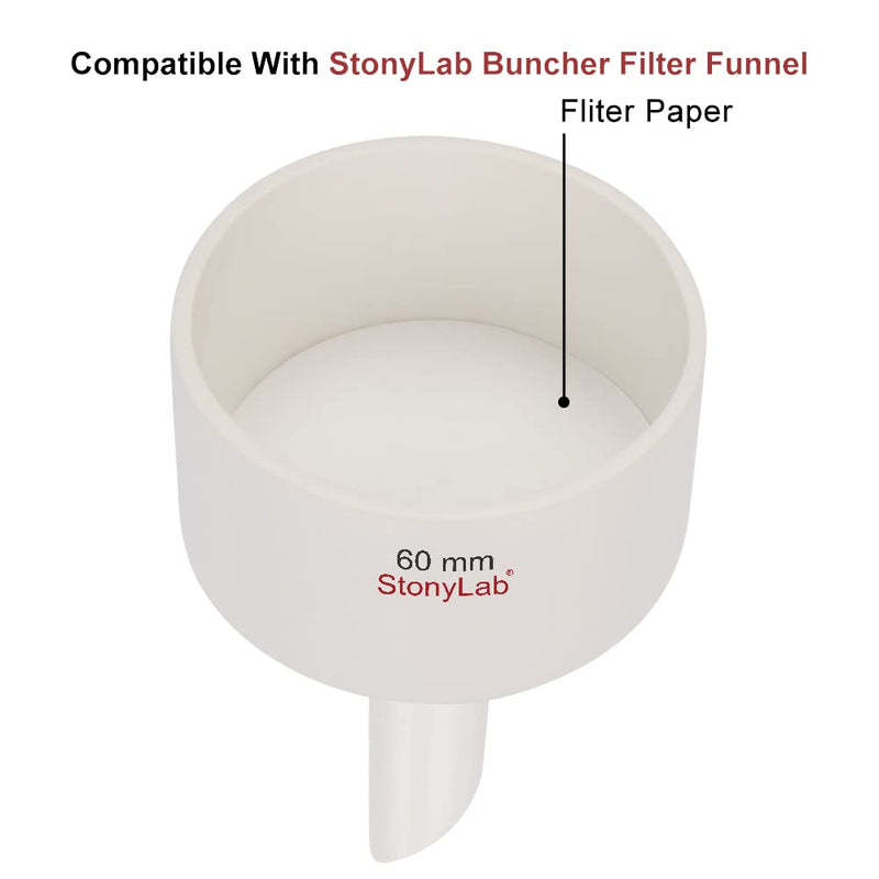 [Australia - AusPower] - stonylab Qualitative Filter Paper, 56 mm Diameter Fast Speed Cellulose Filter Paper Circles, 25 Microns Particle Retention, 100 Packs 