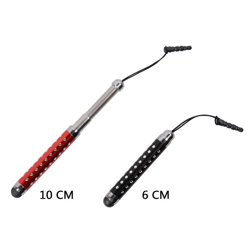 [Australia - AusPower] - IC ICLOVER 10pcs Bling Retractable Stylus Pens for iPhone 13/12/11/PRO/Pro Max/X/XS MAX, iPad, iPod, Samsung, Android Phone, Kindle, Tablet PC, Compatible with All Device with Capacitive Touch Screen 