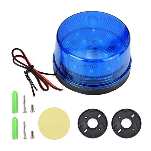 [Australia - AusPower] - 12V Blue Alarm Signal, Blue LED Strobe Beacon Alarm Flashing Light without Sound Explosion-proof, Can be Used in the Field for Home Security Alarm System 