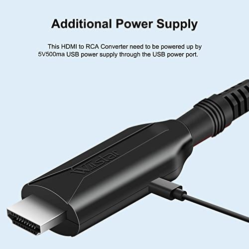 [Australia - AusPower] - HDMI to RCA AV Adapter Converter HDMI2AV NTSC PAL Full HD Composite Video Audio for PS3 for PS4 for Xbox 60HZ for Old TV 