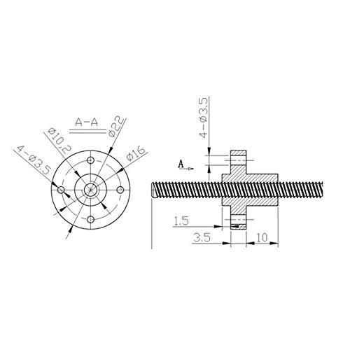 [Australia - AusPower] - 4-Pack Silent T8 Lead Screw POM nut 8mm Lead Tr8x8 Acme Thread Screw Nuts Replacing Brass nut for 3D Printer Z Axis, CNC (2mm Pitch 8mm Lead) 2mm Pitch 8mm lead 