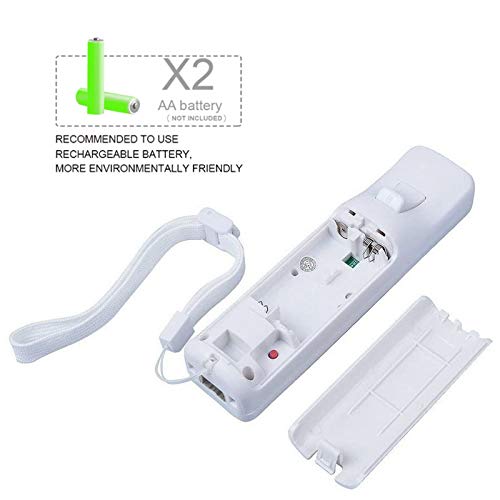 [Australia - AusPower] - Wii Remote Controller,Wireless Remote Gamepad Controller for Nintend Wii and Wii U,with Silicone Case and Wrist Strap(No Motion Plus),White white 