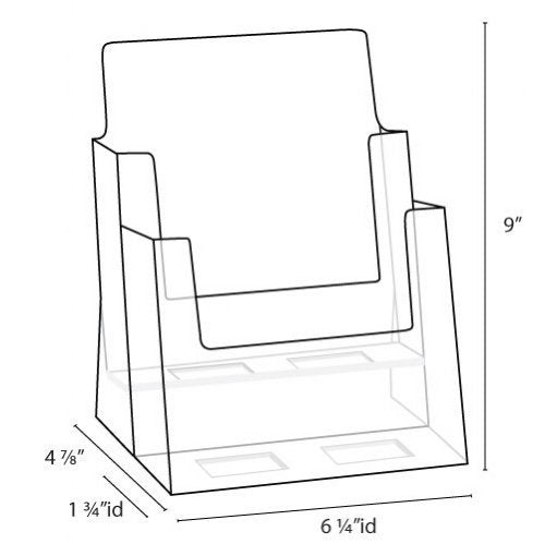 [Australia - AusPower] - Dazzling Displays 2-Tier 6 x 9 Half-Page Brochure Holder 1 