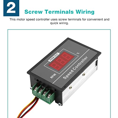 [Australia - AusPower] - DC 6-60V 12V 24V 36V 48V 30A PWM DC Motor Speed Controller (PWM) Speed Adjustable Stepless Governor Regulator, Motor Speed Controller with Start Stop Switch 