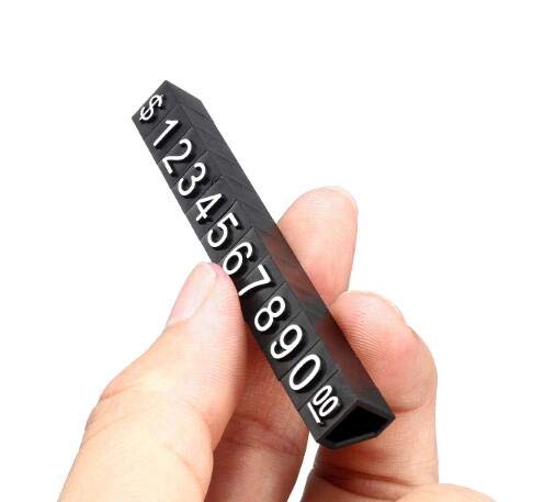 [Australia - AusPower] - Floratek 30pcs Price Tag Number Letter Price Cube Display Adjustable Watch Ring Jewelry Dollar Pricing Label Stand 