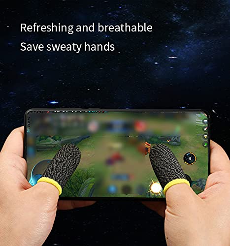 [Australia - AusPower] - Kisty Mobile Game Finger Sleeve, Thin Breathable Anti-Sweat Anti-Slip Finger Thumb Sleeve, for Legend/Pubg/Rules of Survival, Sensitive Shoot and Aim Controllers Out for Android & iOS 