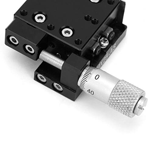 [Australia - AusPower] - X Linear Stage, Keenso SEMX25-AS Micrometer Manual Precision Linear Translation Stage Displacement Trimming Bearing Sliding Table Cross Roller Guide X Axis 25x25mm Platform 