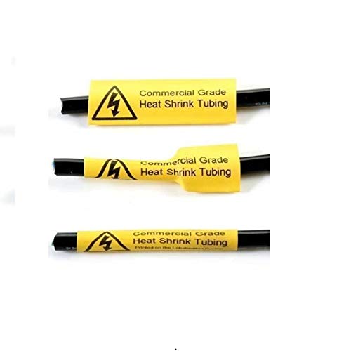 [Australia - AusPower] - Aonomi Compatible Industrial Labels Replacement for DYMO 18056 Heat Shrink Tube Label for DYMO Rhino 4200, 5200, 5000, 6000 Industrial Label Maker, Black on Yellow, 1/2" x 4.9',3-Pack 1/2" 