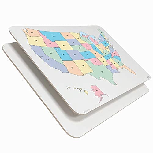 [Australia - AusPower] - USA Map with State Names, 11" x 17" x 1/8" Double Sided Lap Board. US Map with State Name Abbreviations on One Side 11" x 17" Us Map With State Names 