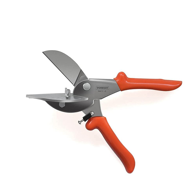 [Australia - AusPower] - TOWOT Sharp Multi Angle Miter Shear Cutter Adjustable at 45 to 135 Degree with Safety Lock Hand Tools for Cutting Plastic PVC and Molding Trim Upgrade Hardened Version a 