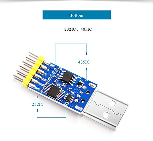 [Australia - AusPower] - WitMotion USB-UART Converter 3-in-1 Multifunctional(USB to TTL/ USB to RS232/ USB to RS485) 3.3-5V Serial Adapter, with CH340 chip Compatible with Windows 7,8,Linux,Arduino for Development Projects 