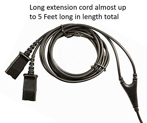 [Australia - AusPower] - Call Center Headset QD Cable Y Splitter Adapter Trainer Cable for Training Center Compatible with Plantronics QD headsets Splitter Cable Connector 