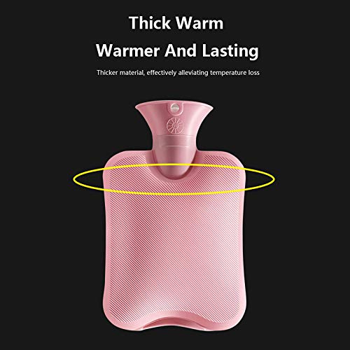 [Australia - AusPower] - OliviaLiving Hot Water Bag Hot Water Bottle 1 Liter Heat Up and Refreezable Hot Cold Pack with Knit Cover for Pain Relief Hot Cold Therapy Cyan 