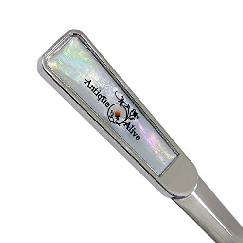 [Australia - AusPower] - Mother of Pearl Blue Butterfly Design Metal Steel Knife Office Mini Sword Blade Hand Envelope Gift Letter Opener 