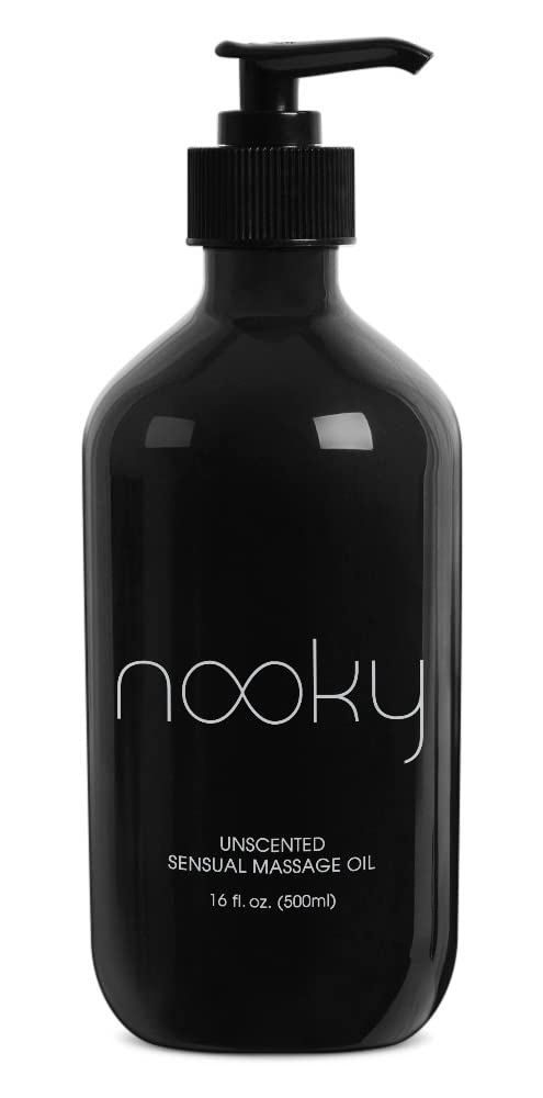 [Australia - AusPower] - Nooky Massage Oil with Fractionated Coconut Oil for Massaging 16 Ounce (Unscented) Unscented 