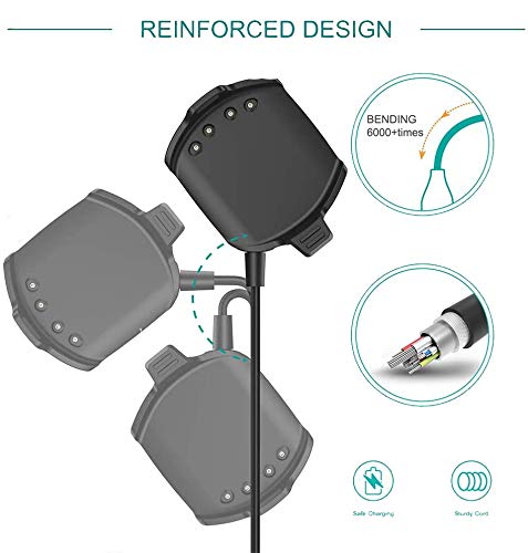 [Australia - AusPower] - TenYun Compatible with Approach S2/S4 Charger, Replacement USB Charger Adapter Charge Cord Charging Cable for Garmin Approach S2/S4 GPS Touchscreen Golf Smart Watch 