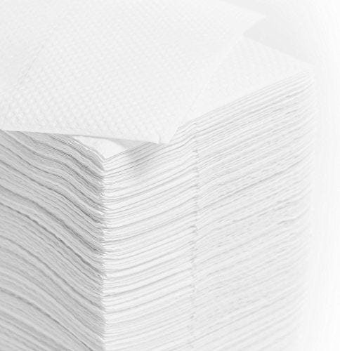 [Australia - AusPower] - EcoQuality White Low Fold Dispenser Napkins,400/pack 1-Ply, 3 1/2 x 5 in, Dispenser Napkin Refill, Everyday Napkins, Perfect for Restaurants, Diners, Bodegas & Home 