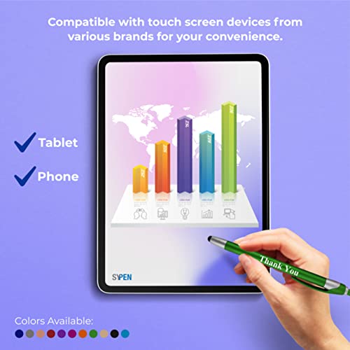 [Australia - AusPower] - Thank You Greeting Gift Stylus Pens for Touchscreen Devices - 2 in 1 Combo Pen - for Employee Appreciation, Events and Parties, 50 Pack 